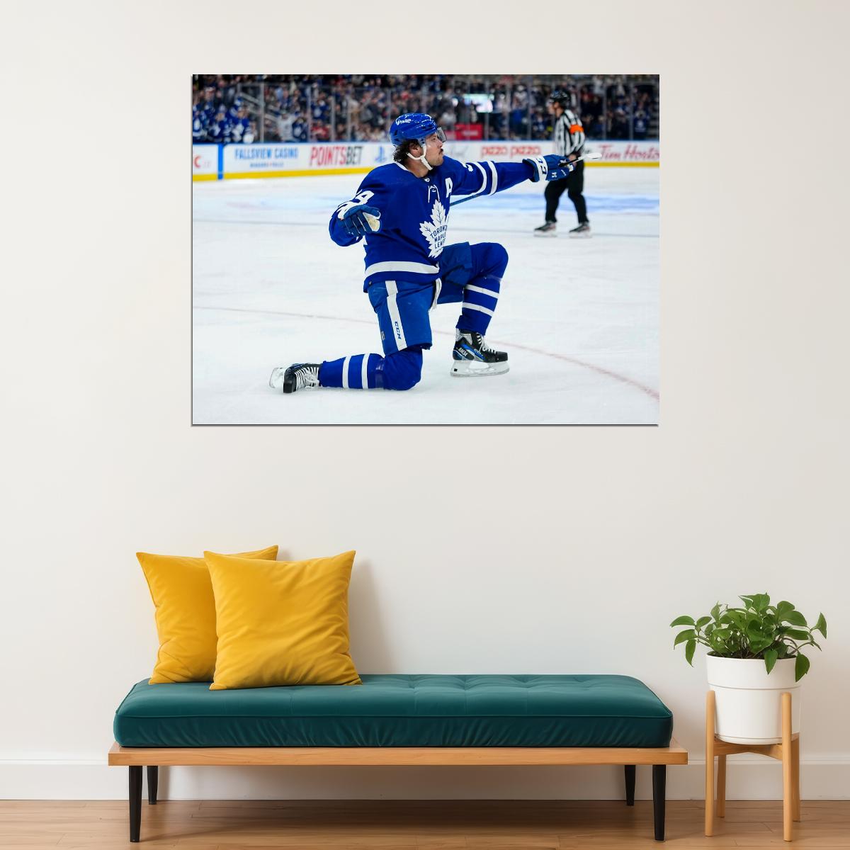Auston Matthews Pose Famous USA Hockey Player Poster North America Hockey HD Photo Print