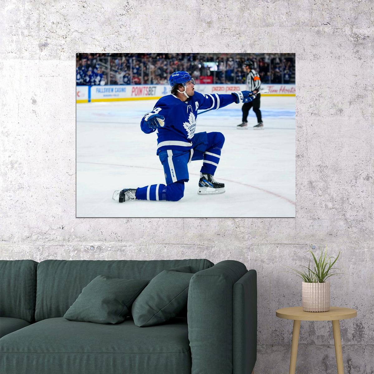 Auston Matthews Pose Famous USA Hockey Player Poster North America Hockey HD Photo Print