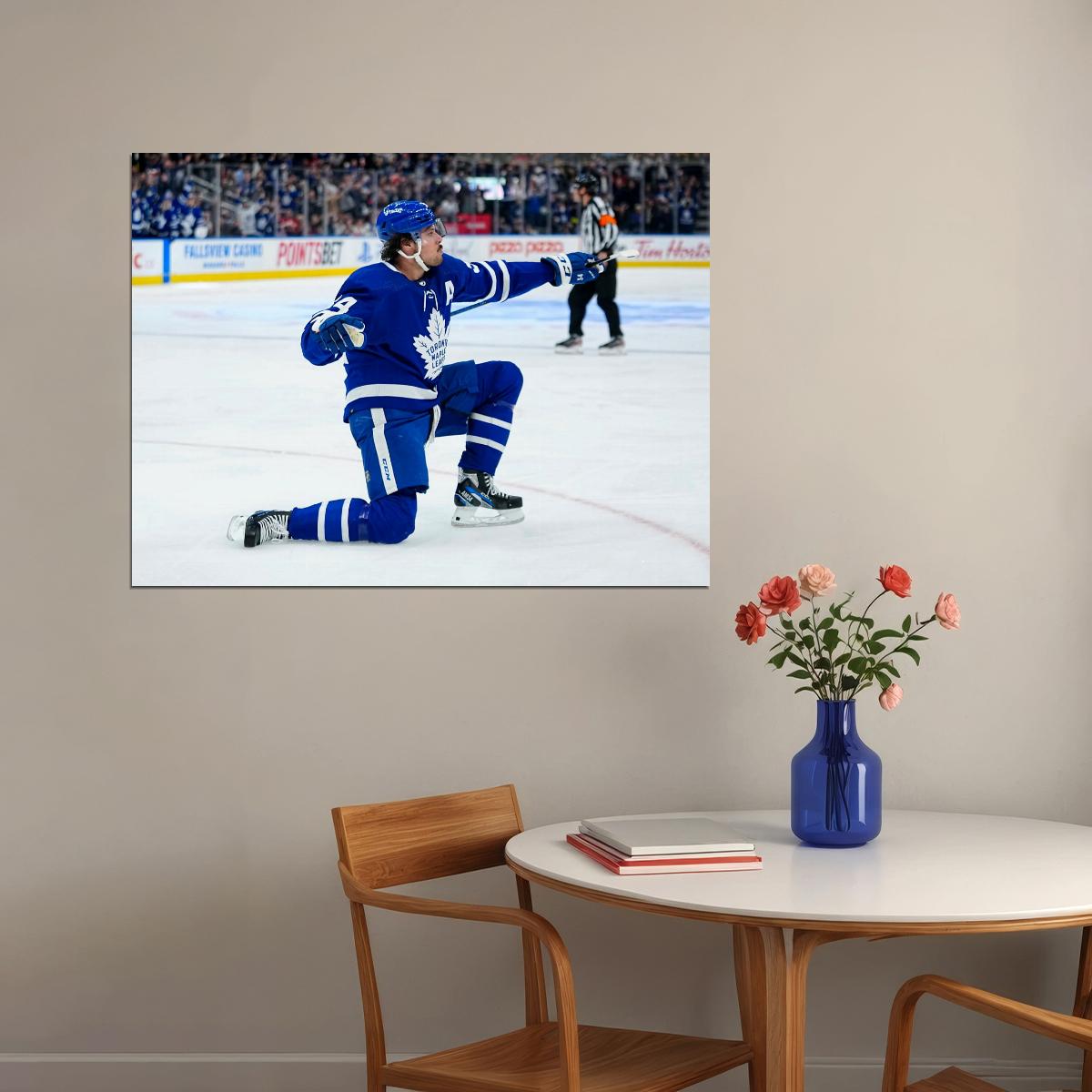 Auston Matthews Pose Famous USA Hockey Player Poster North America Hockey HD Photo Print