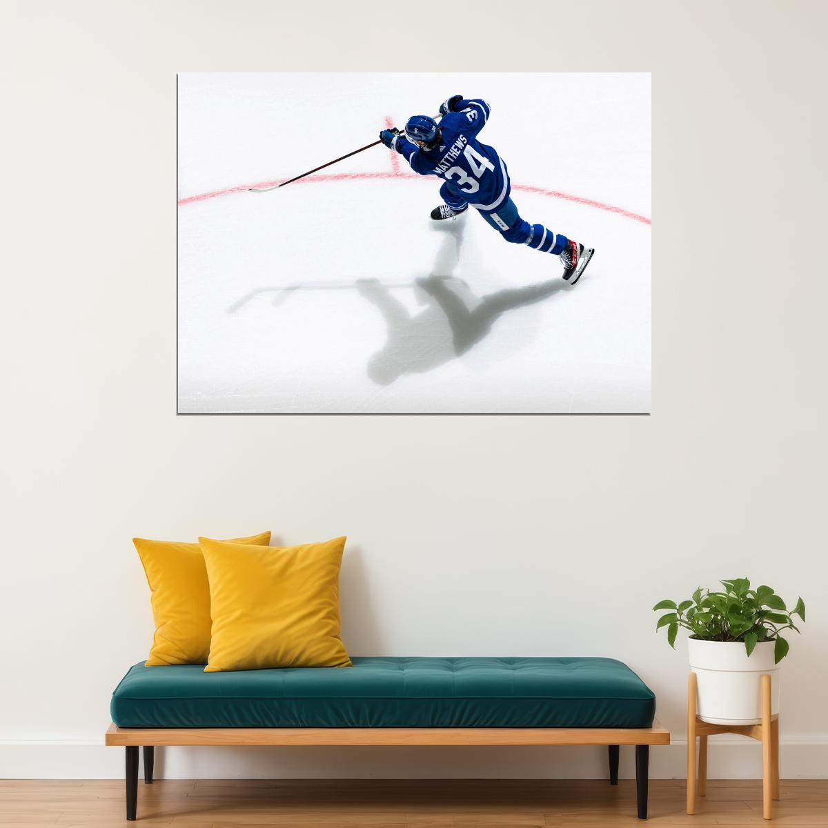 Auston Matthews Famous USA Hockey Player Poster North America Hockey HD Photo Print