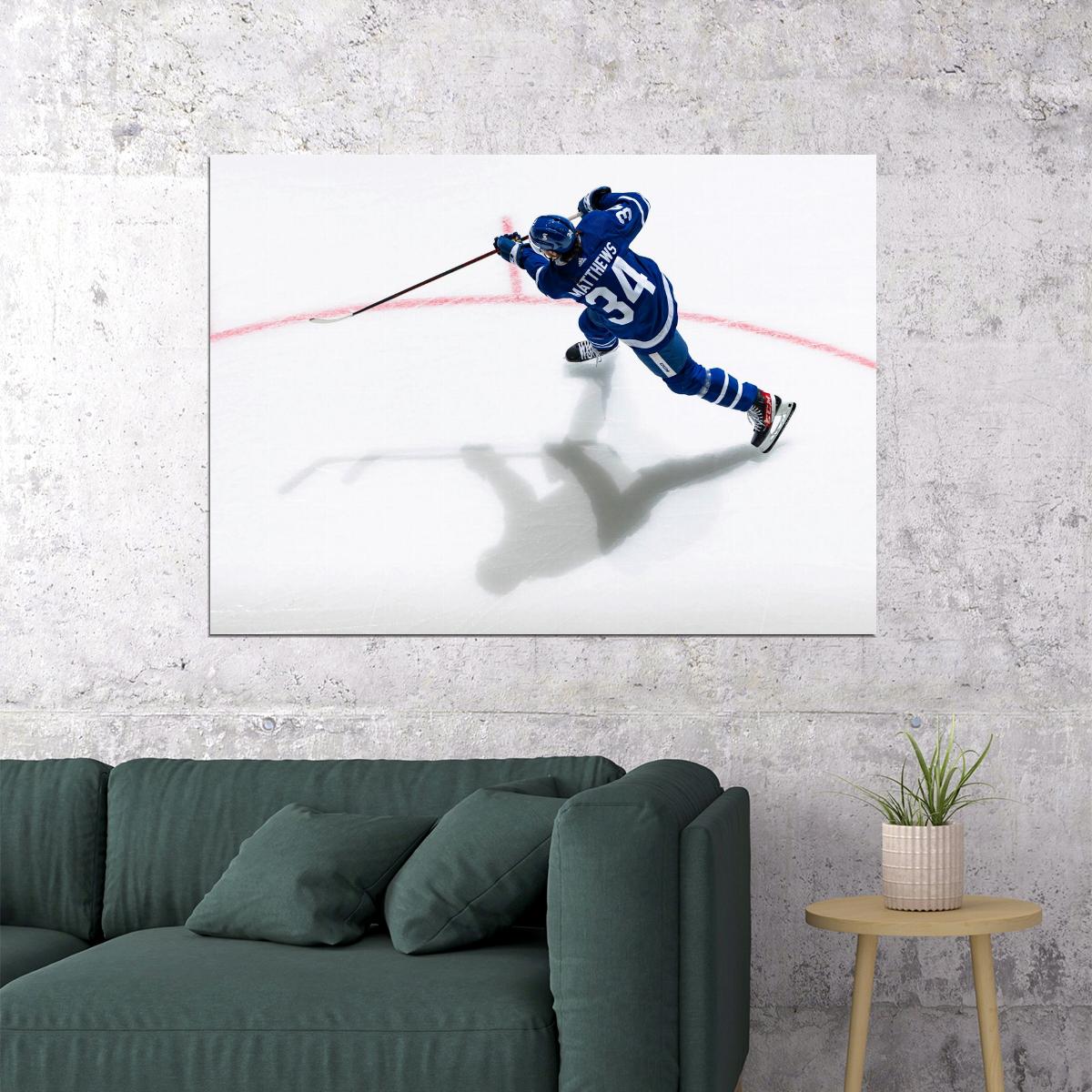 Auston Matthews Famous USA Hockey Player Poster North America Hockey HD Photo Print