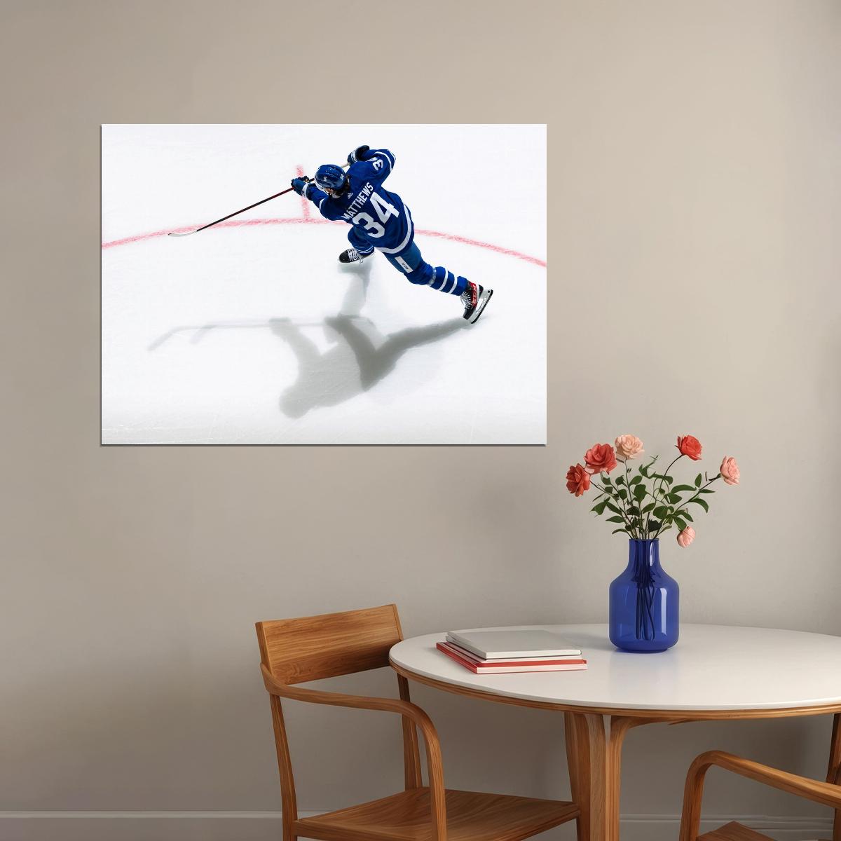 Auston Matthews Famous USA Hockey Player Poster North America Hockey HD Photo Print