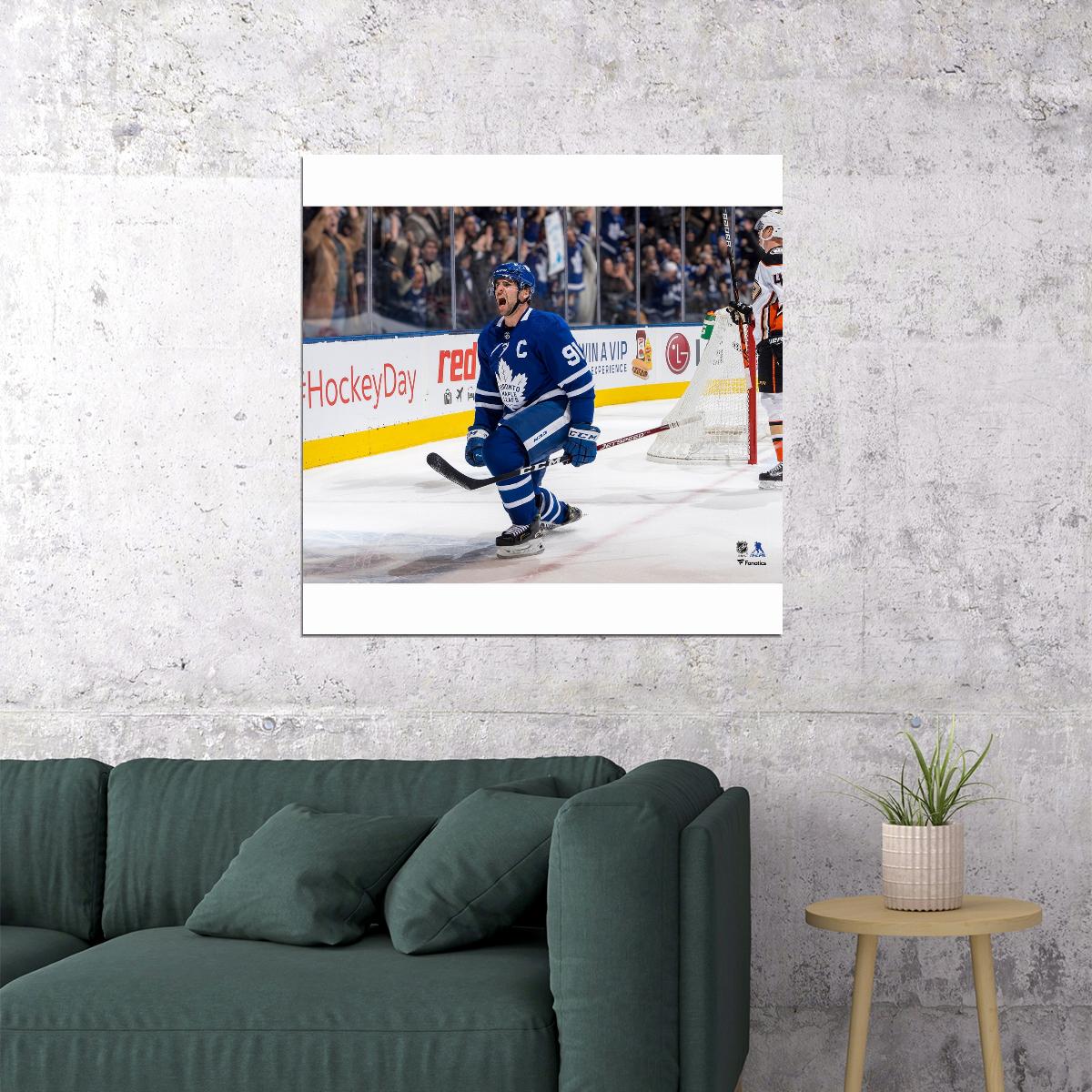 John Tavares Scream Famous USA Hockey Player Poster North America Hockey HD Photo Print