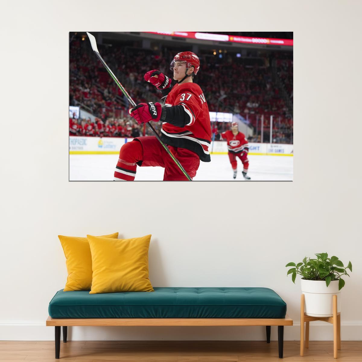 Andrei Svechnikov Famous USA Hockey Player Poster North America Hockey HD Photo Print