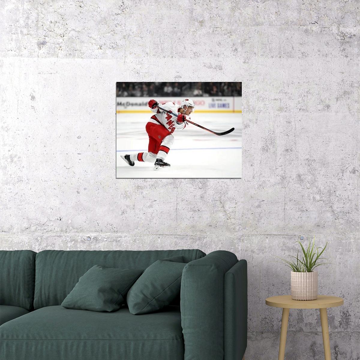 Sebastian Aho Famous USA Hockey Player Poster North America Hockey HD Photo Print