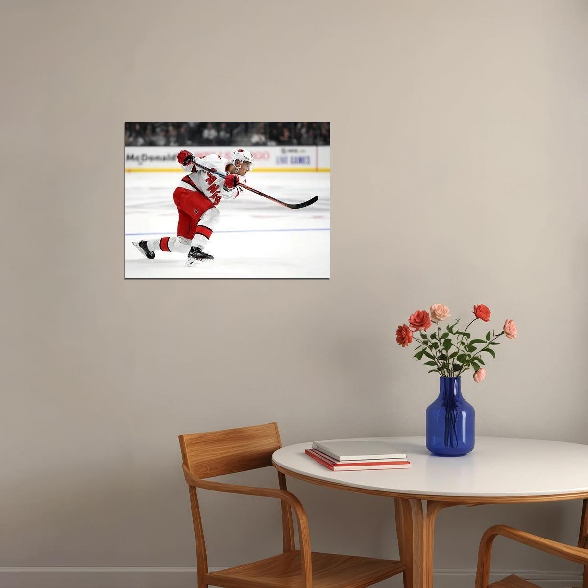 Sebastian Aho Famous USA Hockey Player Poster North America Hockey HD Photo Print
