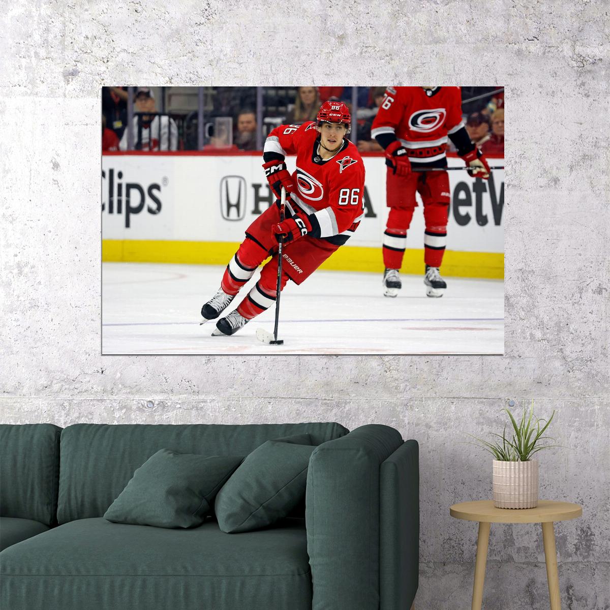 Teuvo Teravainen Famous USA Hockey Player Poster North America Hockey HD Photo Print