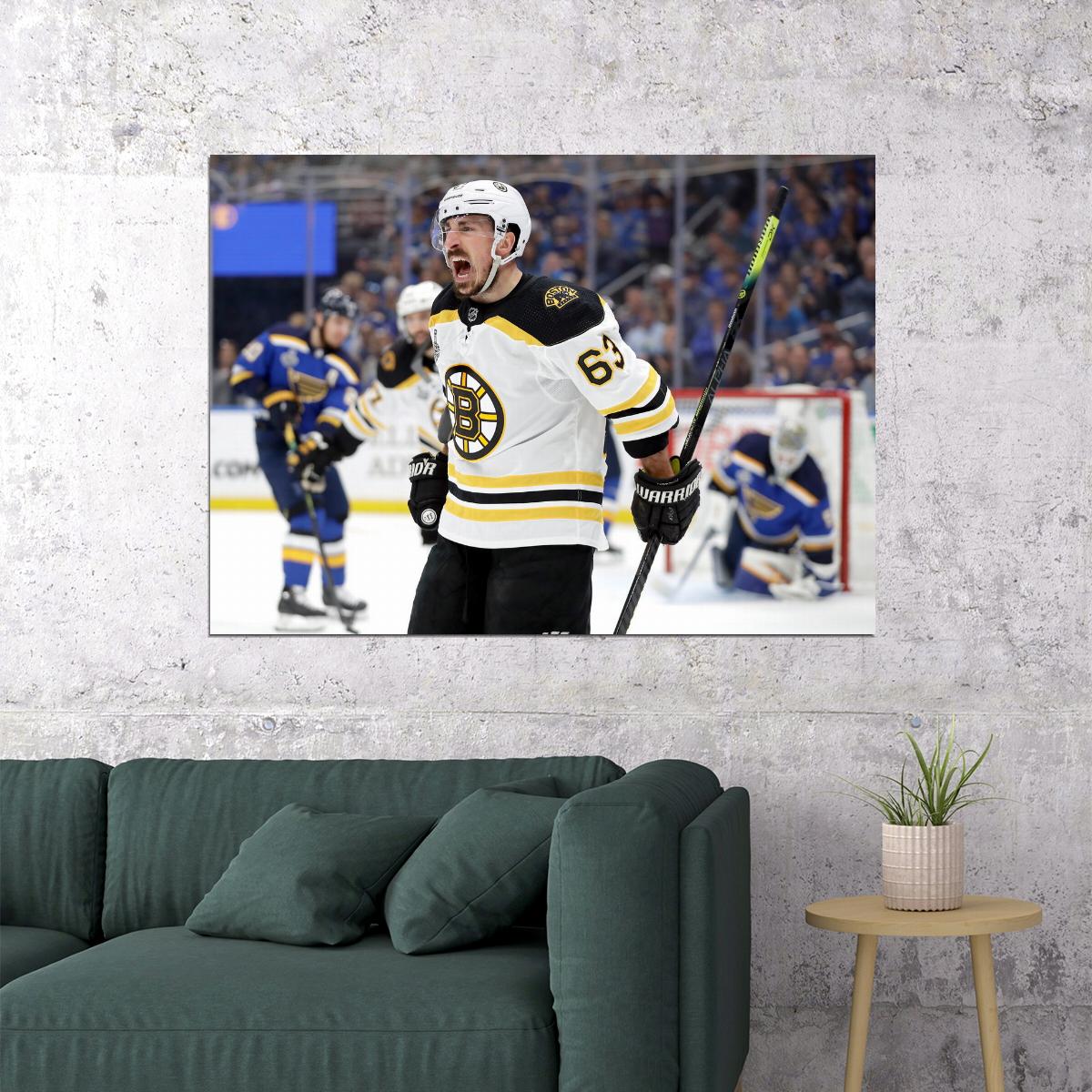 Brad Marchand Scream Famous USA Hockey Player Poster North America Hockey HD Photo Print
