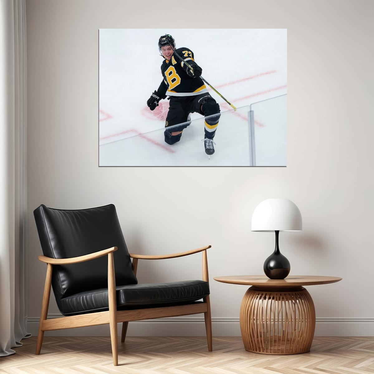 Charlie McAvoy Posing Famous USA Hockey Player Poster North America Hockey HD Photo Print