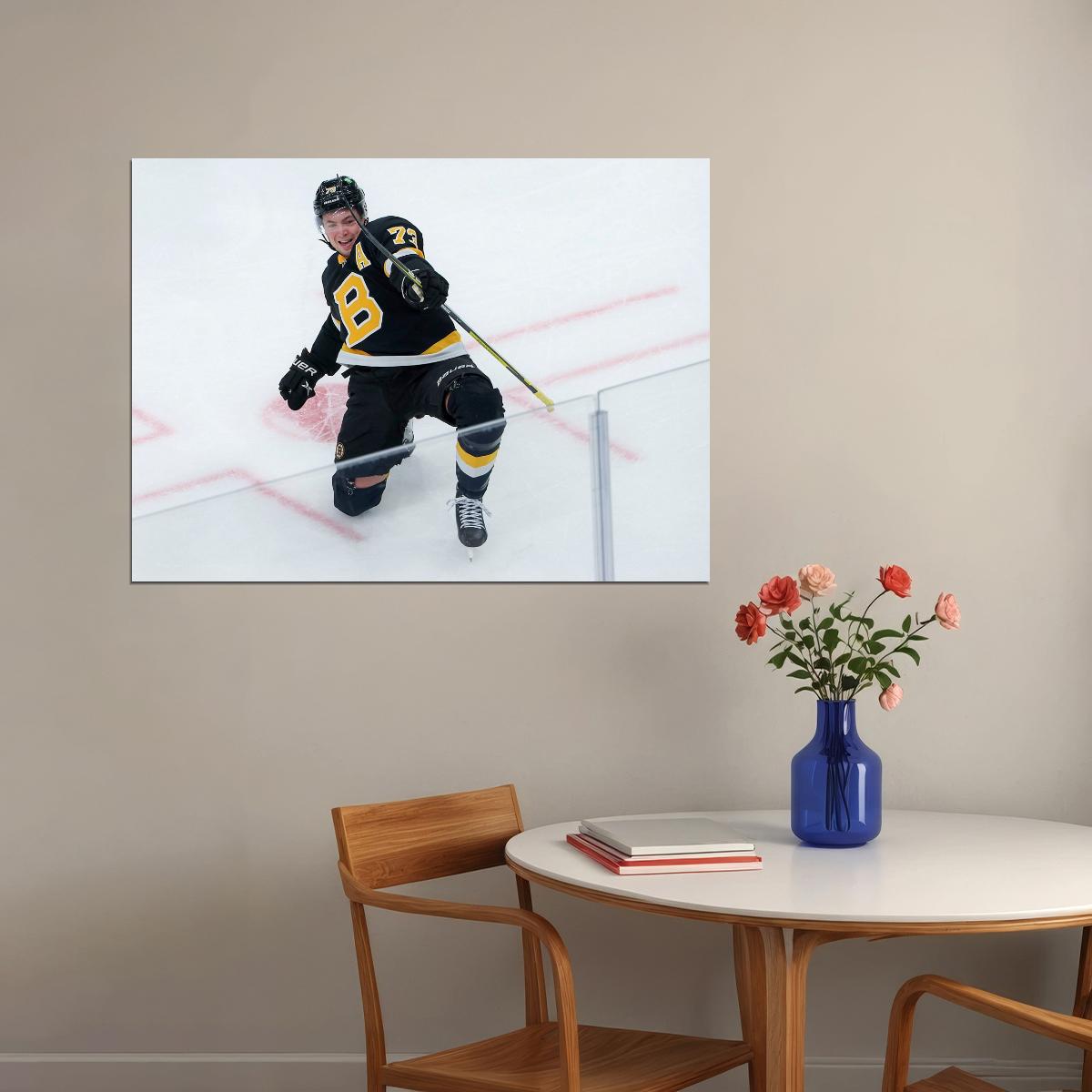 Charlie McAvoy Posing Famous USA Hockey Player Poster North America Hockey HD Photo Print