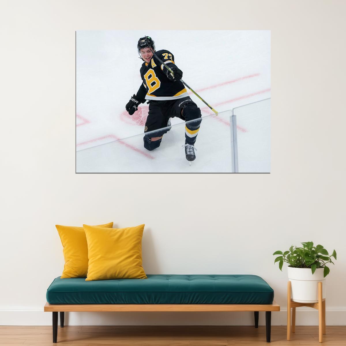 Charlie McAvoy Posing Famous USA Hockey Player Poster North America Hockey HD Photo Print