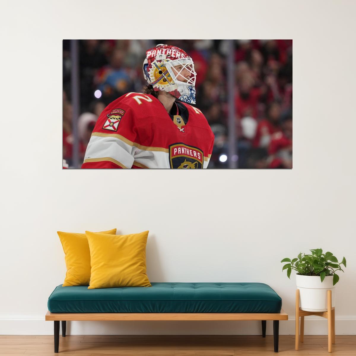 Sergei Bobrovsky Famous USA Hockey Player Poster North America Hockey HD Photo Print