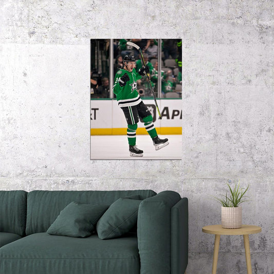 Roope Hintz Celebration Victory Famous USA Hockey Player Poster North America Hockey HD Photo Print - xonomax