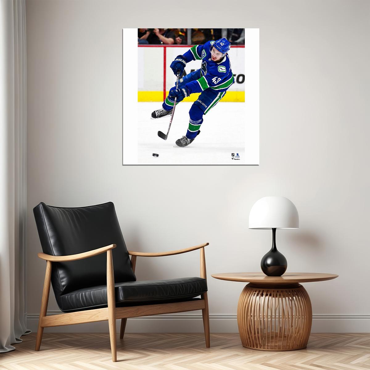 Quinn Hughes Famous USA Hockey Player Poster North America Hockey HD Photo Print - xonomax