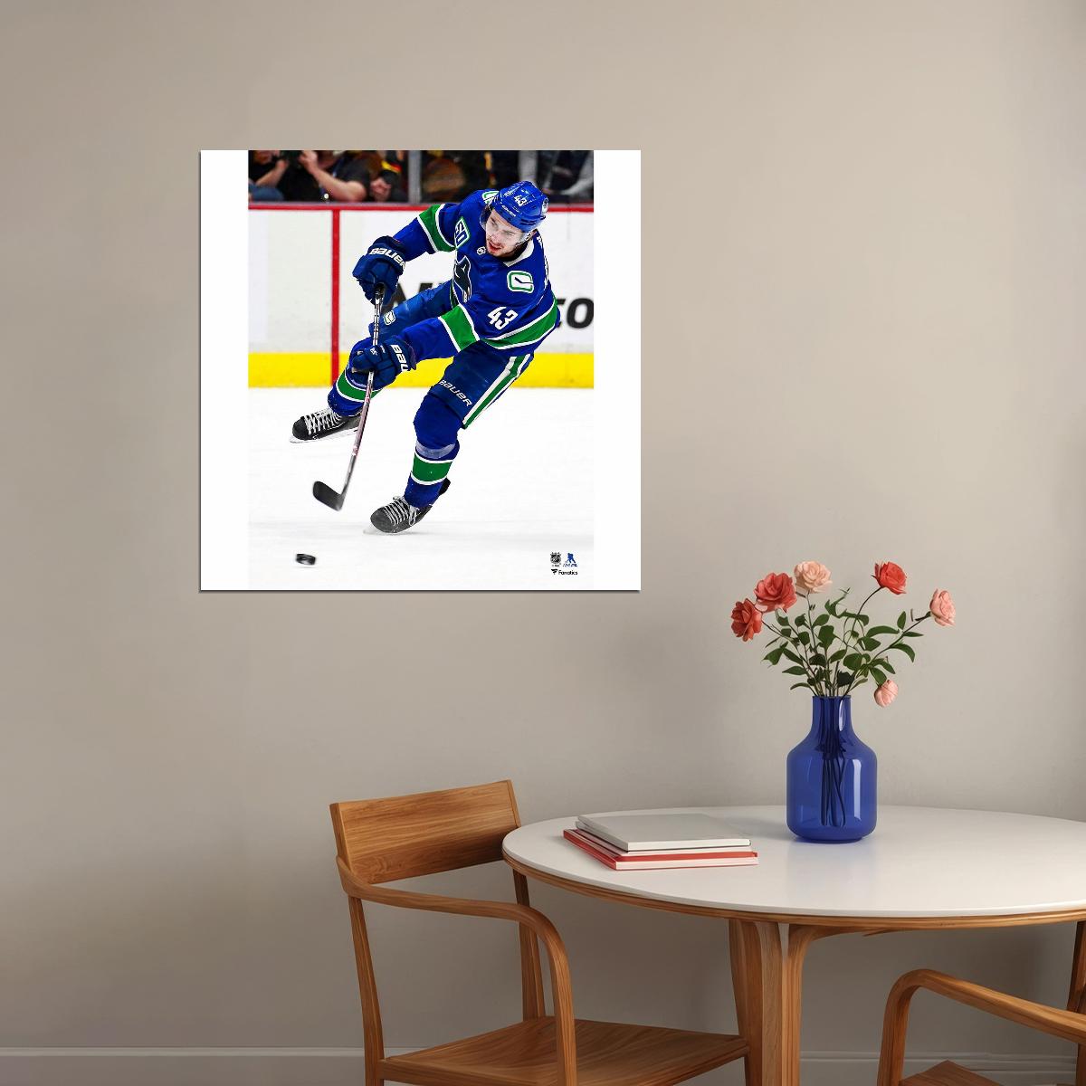 Quinn Hughes Famous USA Hockey Player Poster North America Hockey HD Photo Print - xonomax