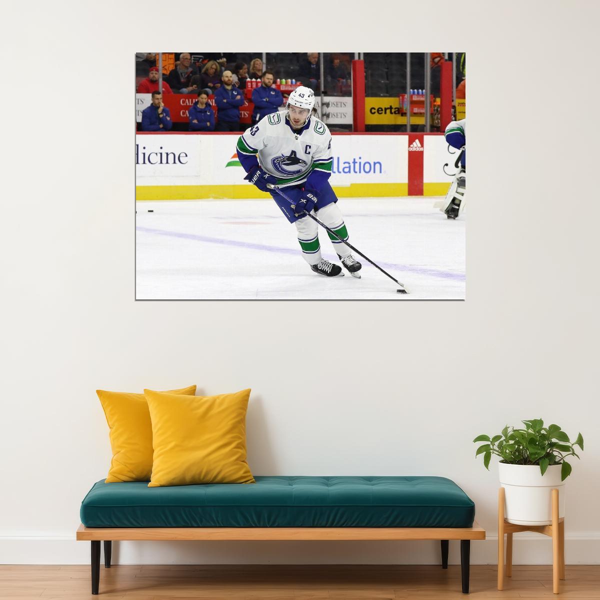 Quinn Hughes Famous USA Hockey Player Poster North America Hockey HD Photo Print - xonomax