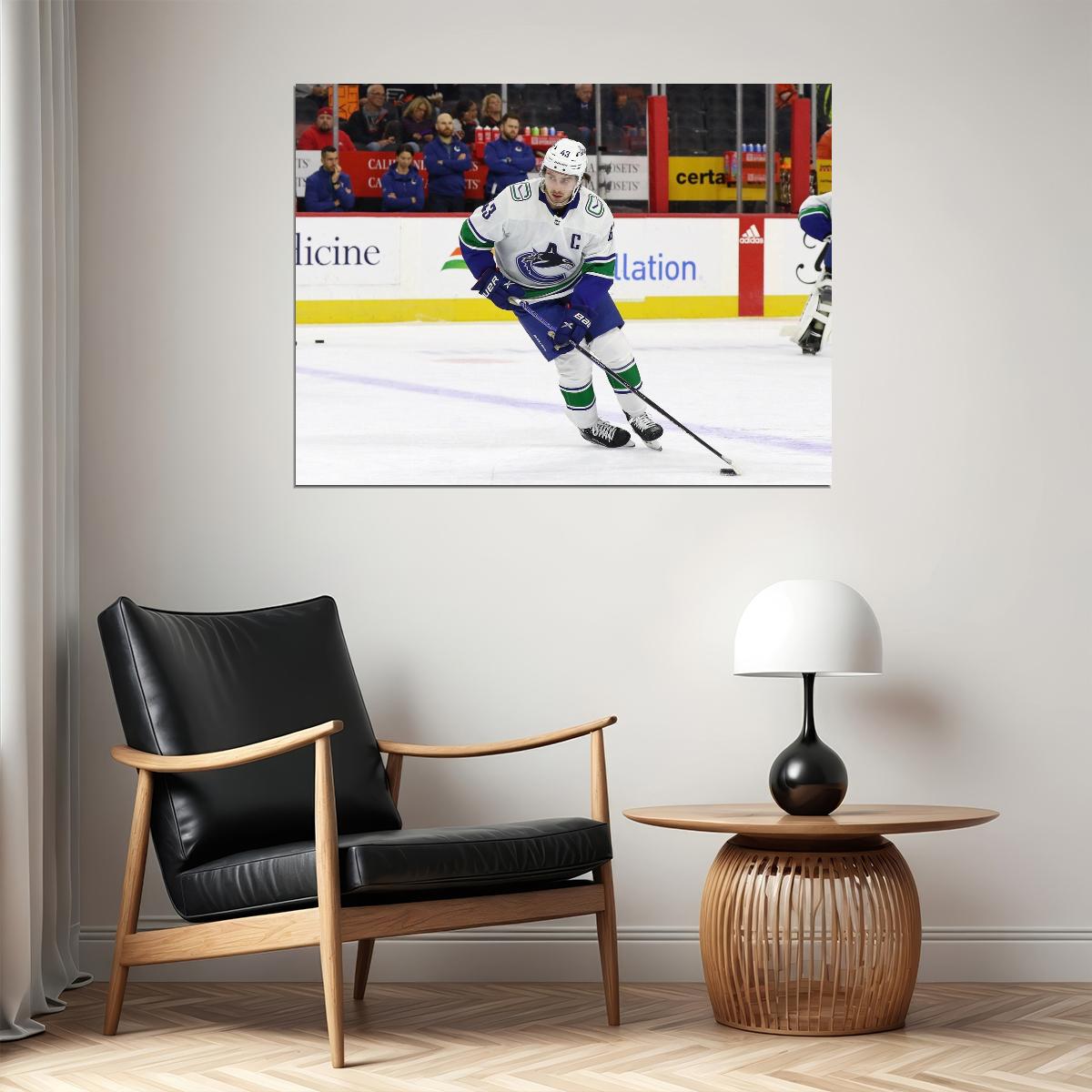 Quinn Hughes Famous USA Hockey Player Poster North America Hockey HD Photo Print - xonomax