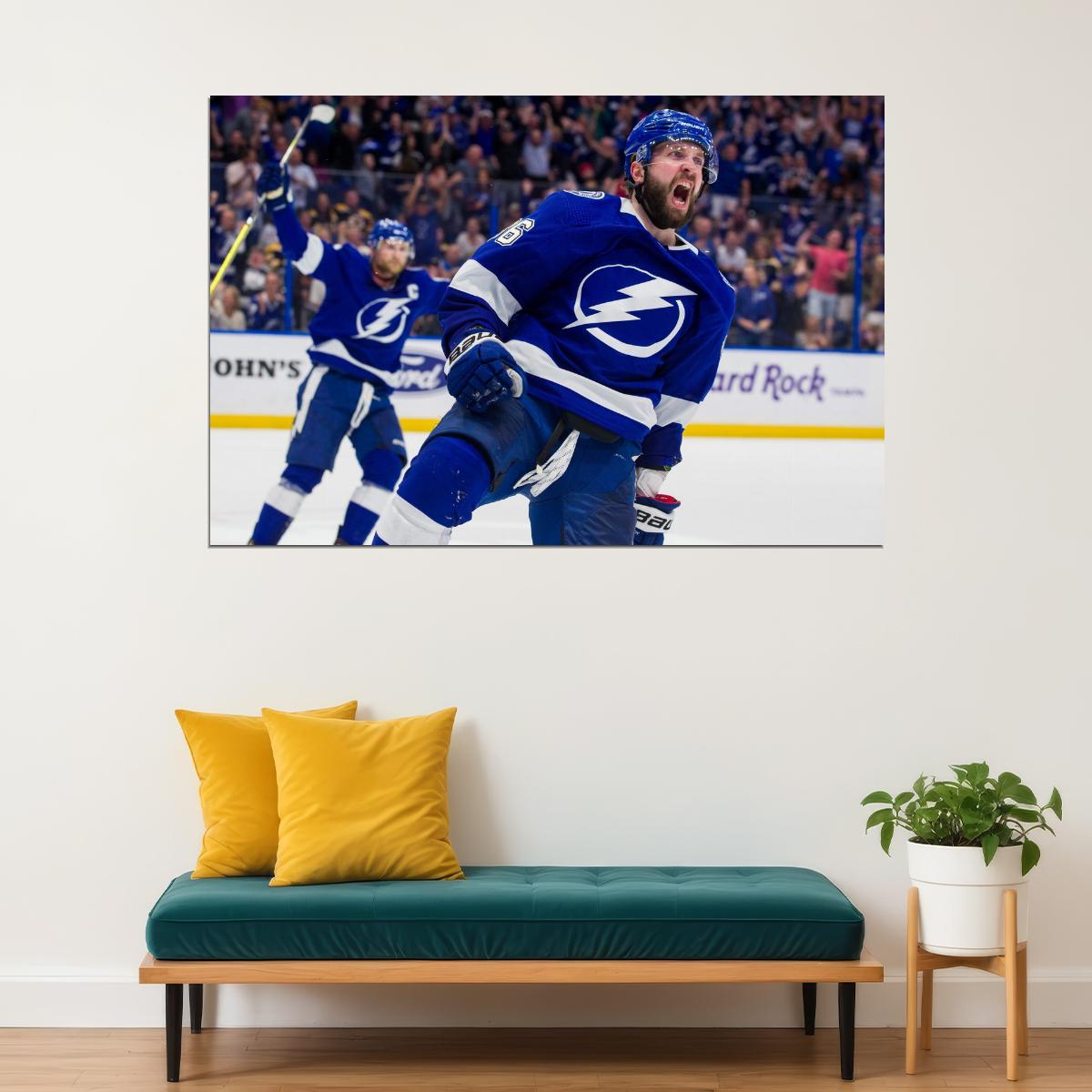 Nikita Kucherov Roar Scream Famous USA Hockey Player Poster North America Hockey HD Photo Print - xonomax