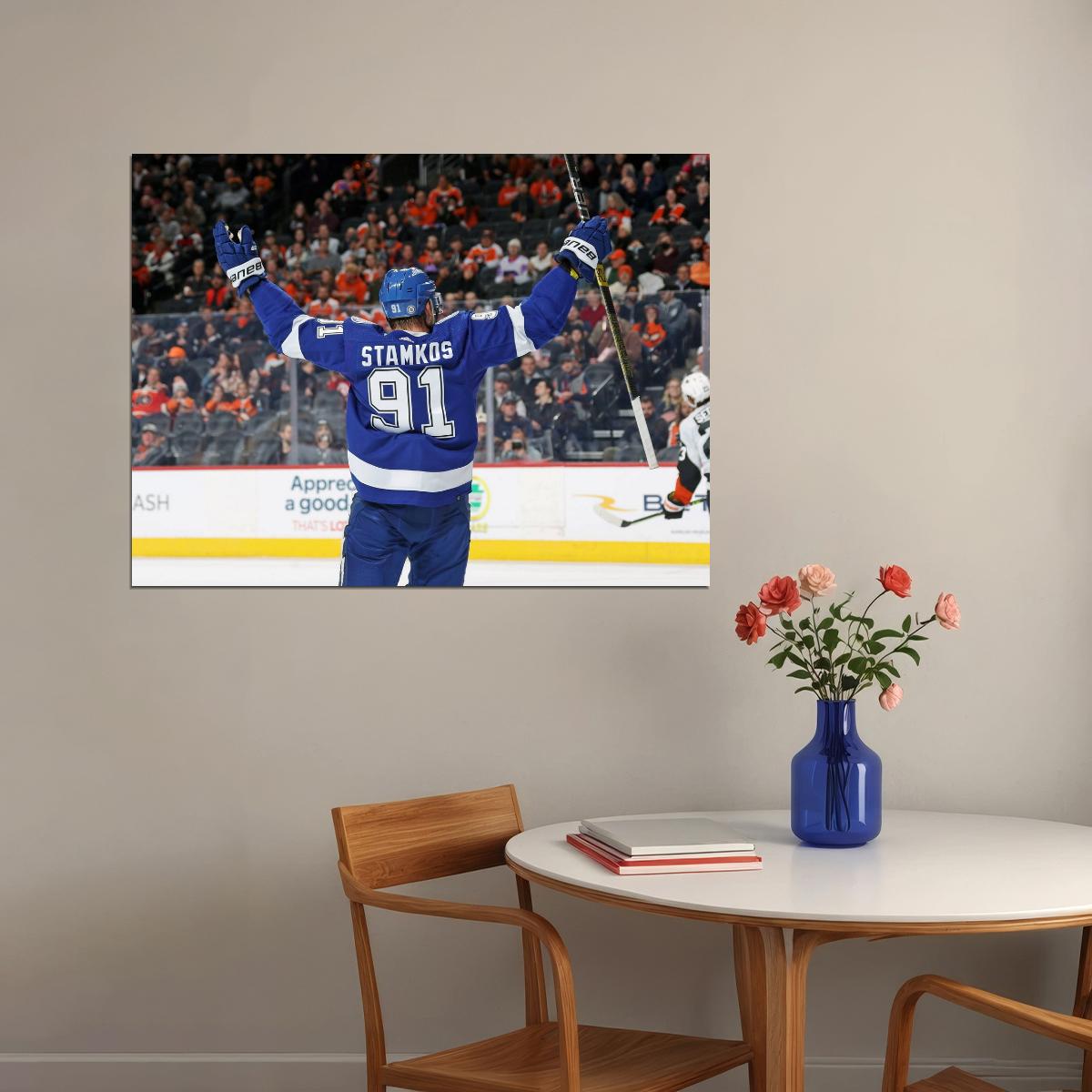 Steven Stamkos Back Shot Famous USA Hockey Player Poster North America Hockey HD Photo Print - xonomax