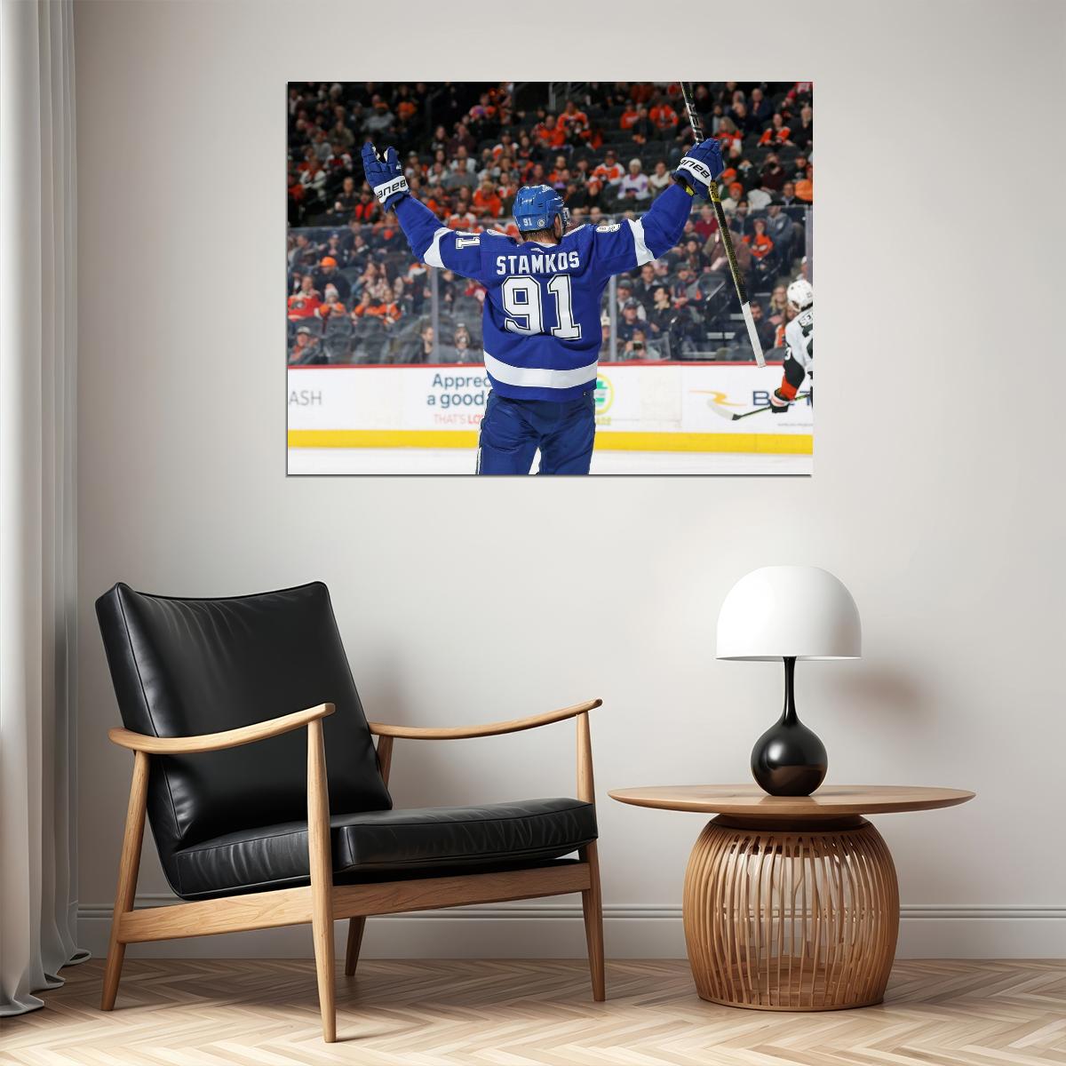 Steven Stamkos Back Shot Famous USA Hockey Player Poster North America Hockey HD Photo Print - xonomax