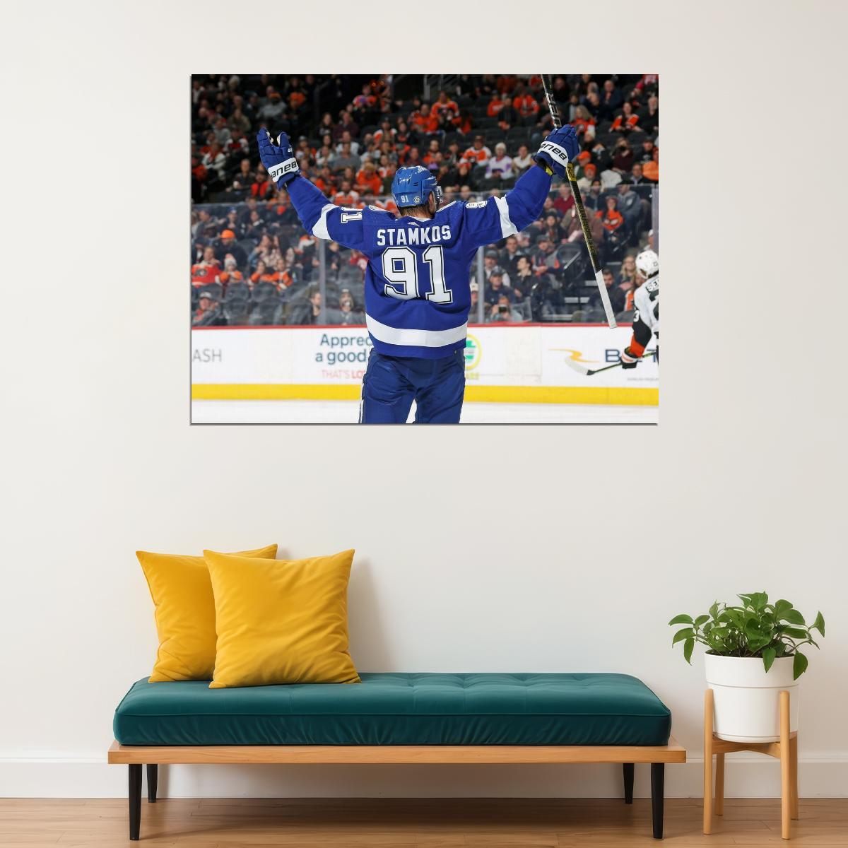 Steven Stamkos Back Shot Famous USA Hockey Player Poster North America Hockey HD Photo Print - xonomax