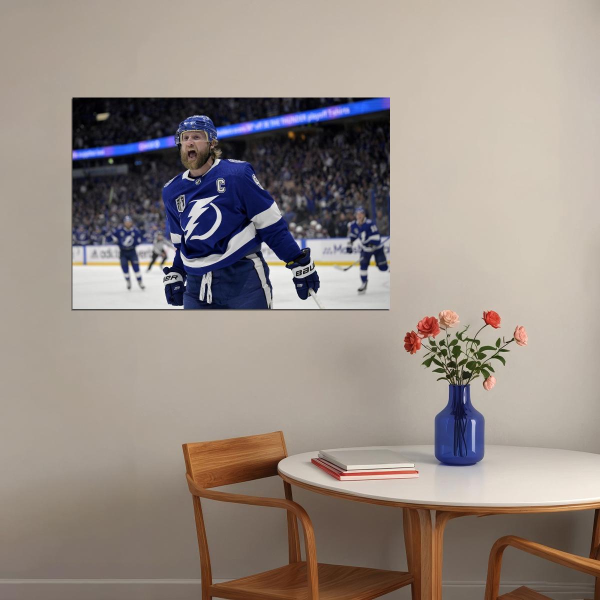 Steven Stamkos Scream Roar Famous USA Hockey Player Poster North America Hockey HD Photo Print - xonomax