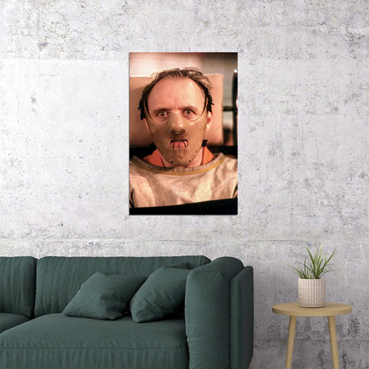 Anthony Hopkins Hannibal Lecter Mask Silence of the Lambs Movie Poster Iconic Vintage Hollywood Photo Print - xonomax