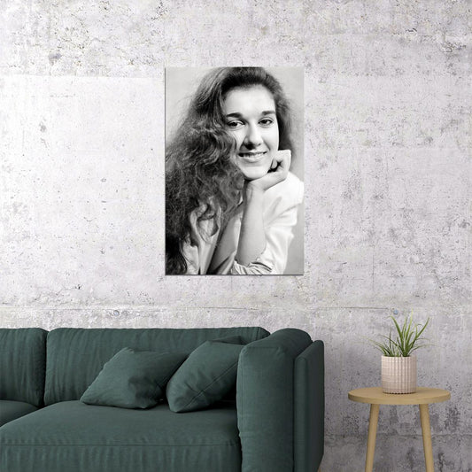 Celine Dion Young Portrait Poster Early Years Music Legend Photo Iconic Singer Wall Art Print - xonomax