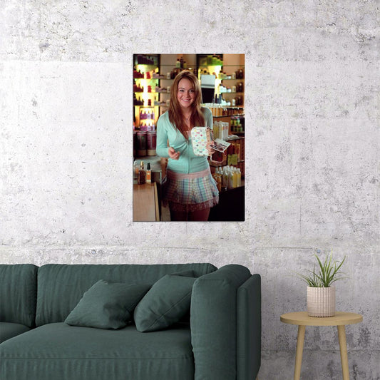 Lindsay Lohan Mean Girls 2004 Movie Poster Y2K Fashion Icon Teen Comedy Film Star Wall Art Print - xonomax