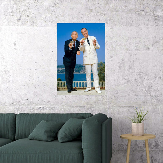 Steve Martin Dirty Michael Caine Rotten Scoundrels 1988 Movie Poster Iconic Comedy Duo Photo Hollywood Classic Wall Art Print - xonomax