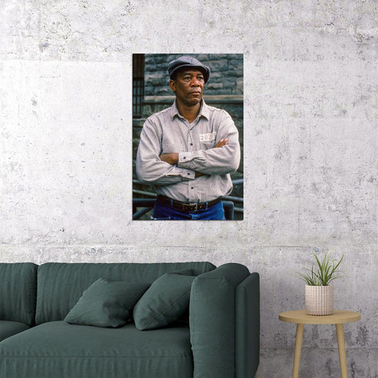 Morgan Freeman Red The Shawshank Redemption 1994 Movie Poster Iconic Hollywood Classic Actor Photo Film Wall Art Print - xonomax