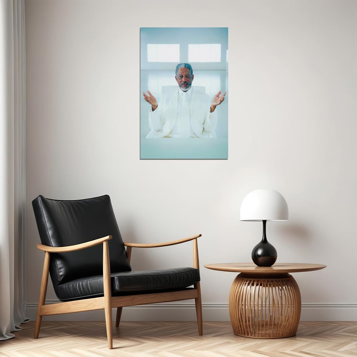 Morgan Freeman God Bruce Almighty Movie Poster 2003 Iconic Hollywood Comedy Star Wall Art Print - xonomax