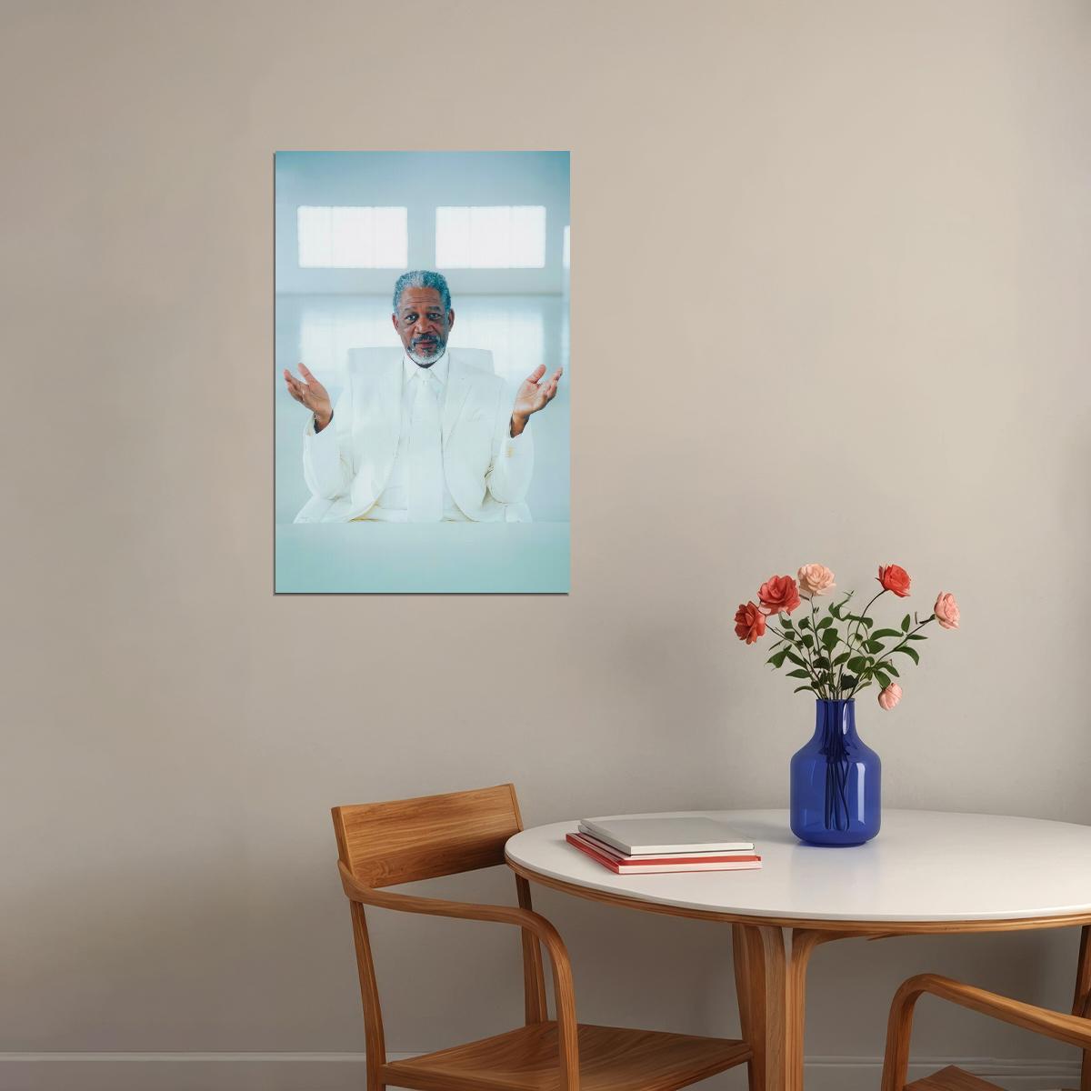 Morgan Freeman God Bruce Almighty Movie Poster 2003 Iconic Hollywood Comedy Star Wall Art Print - xonomax