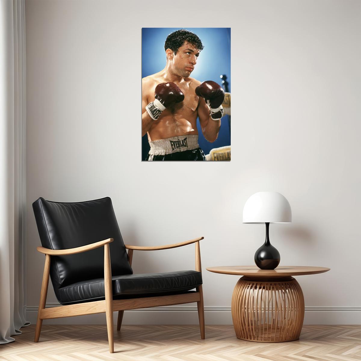Robert De Niro Raging Bull 1980 Movie Poster Iconic Jake LaMotta Boxing Champion Classic Film Wall Art Print
