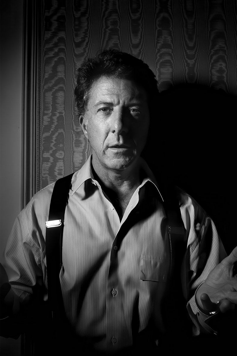 Dustin Hoffman Modern Black and White Portrait Poster Iconic Hollywood Legend Timeless Wall Art Print - xonomax