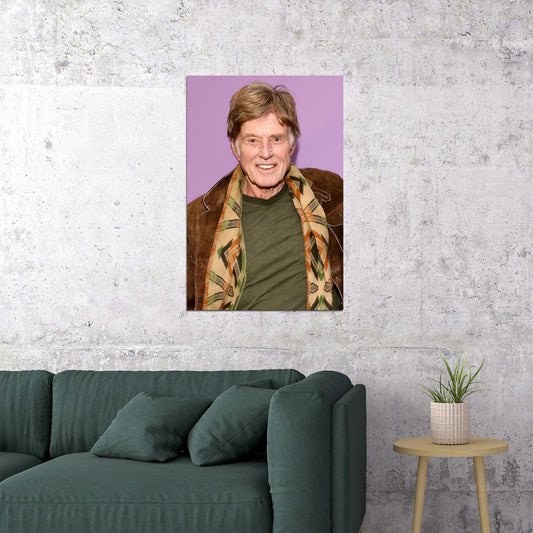 Robert Redford Modern Portrait Hollywood Icon Legendary Actor Wall Art Print - xonomax