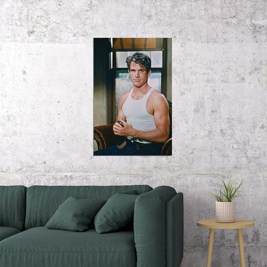 Warren Beatty Bonnie and Clyde 1967 Movie Poster Iconic Clyde Barrow Hollywood Crime Drama Classic Wall Art Print - xonomax