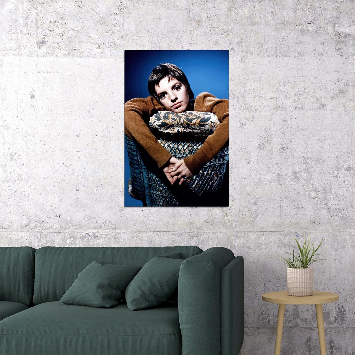 Liza Minnelli Actress 1970s Color Portrait Poster Timeless Hollywood Movie Star Print Broadway Legend Wall Art - xonomax
