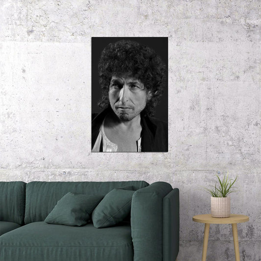 Bob Dylan Classic Portrait Poster Folk Music Legend Iconic 1970s Print - xonomax