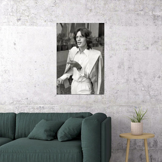 Mick Jagger Vintage 1970s Photo Poster Iconic Rock Star Print - xonomax