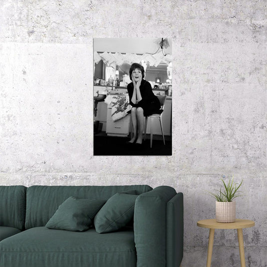 Maggie Smith Dressing Room Photo Poster Classic Actress Vintage 1960s Wall Art Print - xonomax