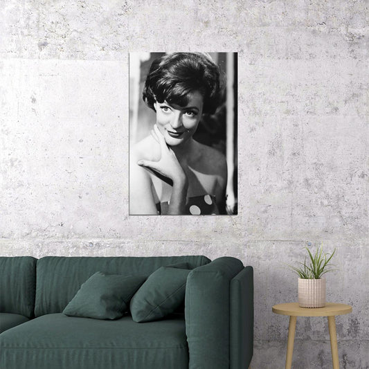 Maggie Smith Black And White Portrait Poster Timeless 1960s Hollywood Actress Wall Art Print - xonomax