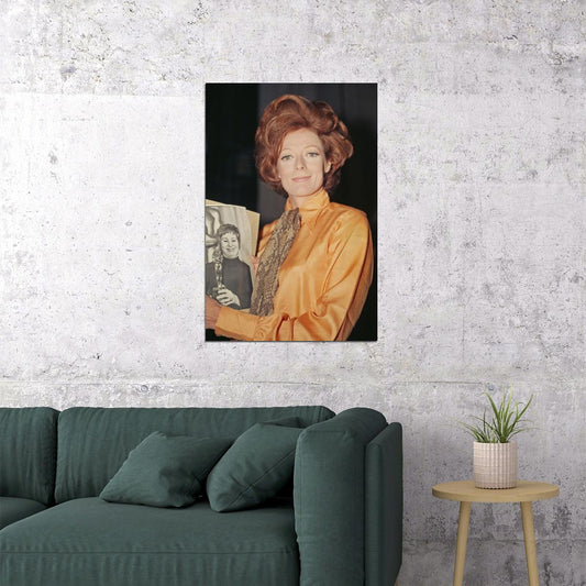 Maggie Smith Classic Actress Photo Poster 1980s Elegant Hollywood Star Wall Art Print - xonomax