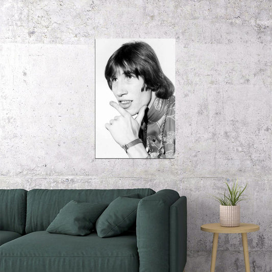 Roger Waters Young Black And White Poster Legendary Bassist Photo Print 1970s Vintage Music Icon Wall Art Old Hollywood Aesthetic Wall Decor - xonomax