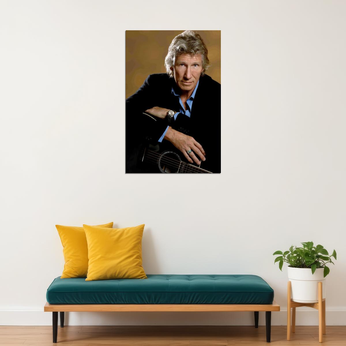 Roger Waters Modern Portrait Poster Rock Music Legendary Icon Wall Art Print Old Hollywood Aesthetic Wall Decor - xonomax