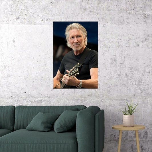 Roger Waters Modern Photo Portrait Poster Legendary Bassist Music Icon Recent Wall Art Print Old Hollywood Aesthetic Wall Decor - xonomax