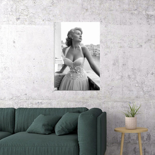 Sophia Loren 1950s Glamour Poster Iconic Italian Actress Classic Hollywood Beauty Vintage Film Star Wall Art Print Old Hollywood Aesthetic Wall Decor - xonomax