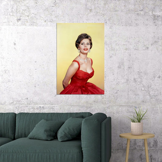 Sophia Loren Classic Hollywood Portrait Poster 1960s Vintage Film Star Icon Fashion Icon Actress Wall Art Print Old Hollywood Aesthetic Wall Decor - xonomax