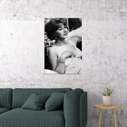 Helen Mirren Modern Portrait Poster Iconic Award-Winning Actress Recent Photo Hollywood Legend Wall Art Print Old Hollywood Aesthetic Wall Decor - xonomax