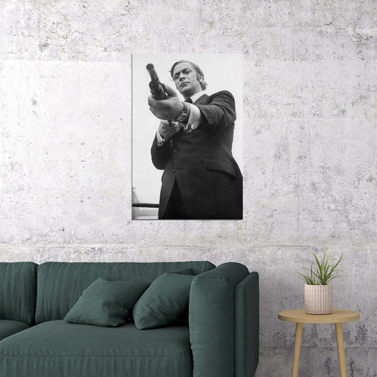 Michael Caine Get Carter 1971 Movie Poster Crime Thriller Classic Photo Print British Cinema Icon Wall Art Old Hollywood Aesthetic Wall Decor - xonomax